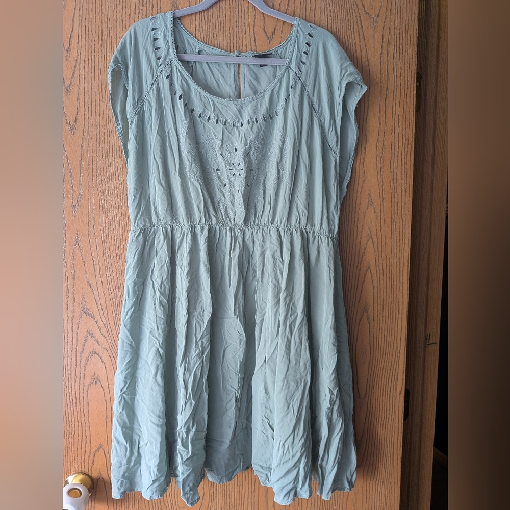Torrid Mint Midi Dress With Embroidery | 2